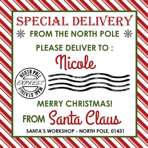 Download Free Special Delivery From Santa Claus Xmas Printable